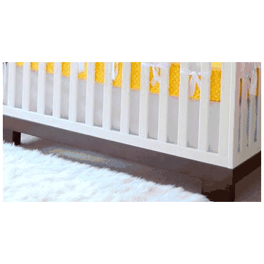 Oliver B Pure White Flat Panel Crib Skirt - OBS0200