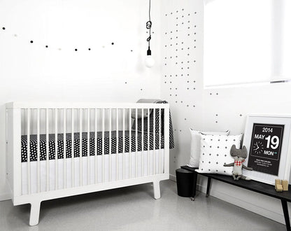 Olli + Lime Crib Sheet - Cross Black - CSBK14