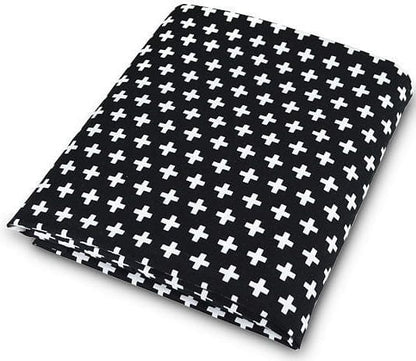 Olli + Lime Crib Sheet - Cross Black - CSBK14