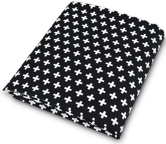 Olli + Lime Crib Sheet - Cross Black - CSBK14
