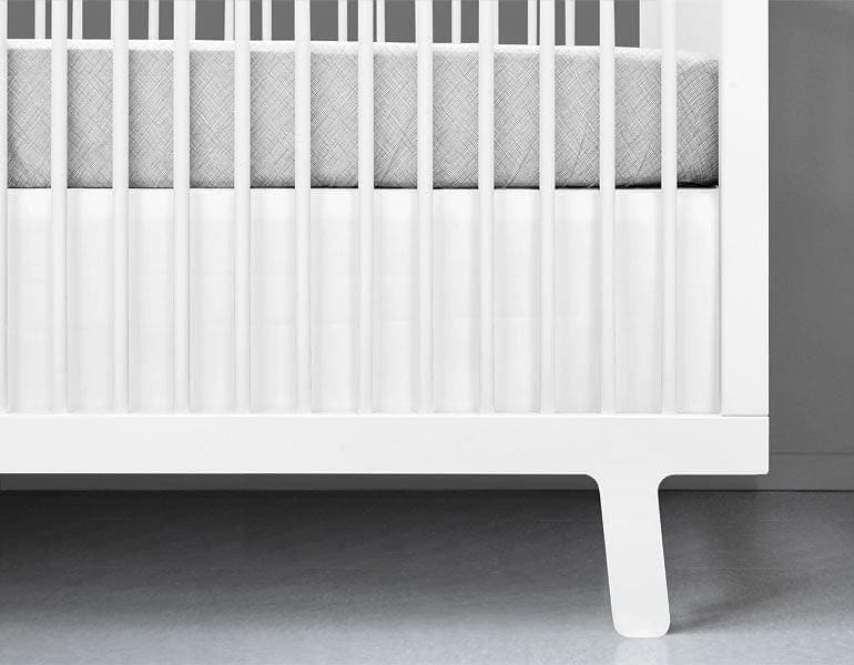 Olli + Lime Crib Skirt - White - SKWH14