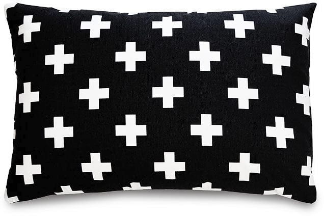 Olli + Lime Decorative Pillow - Black Cross - CPSW15