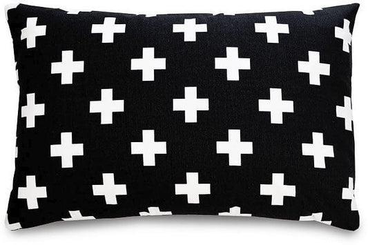 Olli + Lime Decorative Pillow - Black Cross - CPSW15