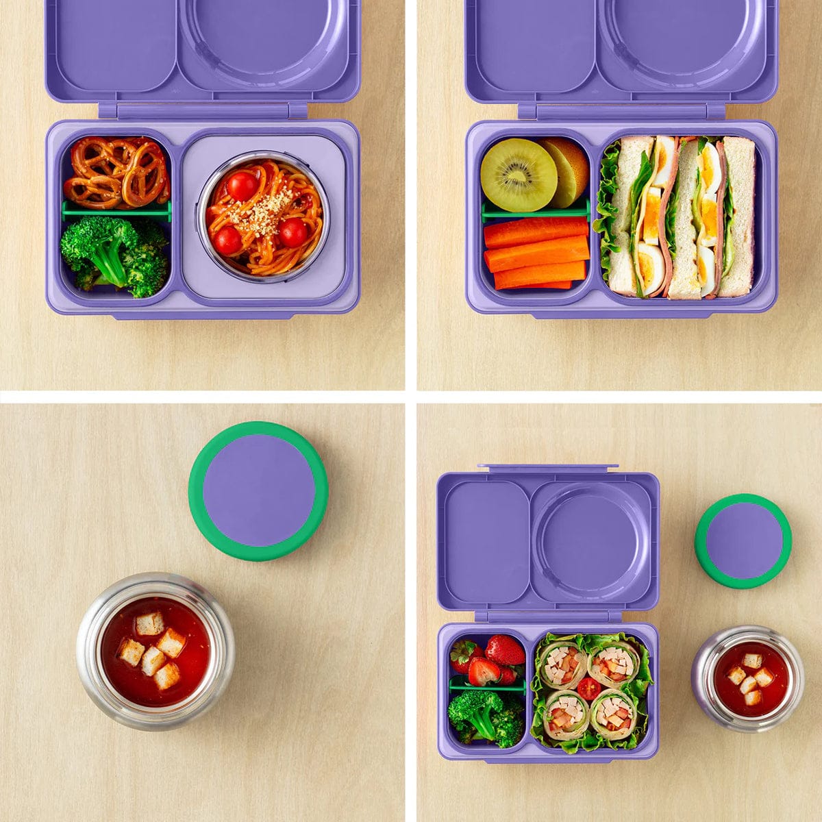 Omie Life OmieBox UP Insulated Bento Box (9+ years) - Galaxy Purple - OMUP045789- PURPLE