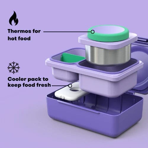 Omie Life OmieBox UP Insulated Bento Box (9+ years) - Galaxy Purple - OMUP045789- PURPLE