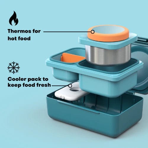 Omie Life OmieBox UP Insulated Bento Box (9+ years) - Teal Green - OMUP045789-GREEN