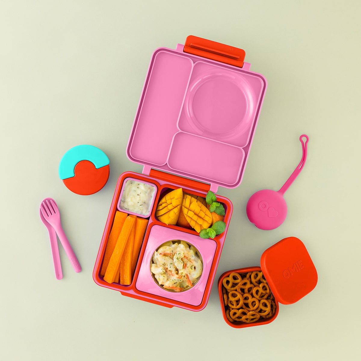 Omie Life OmieSnack Container - Red - SNACK07