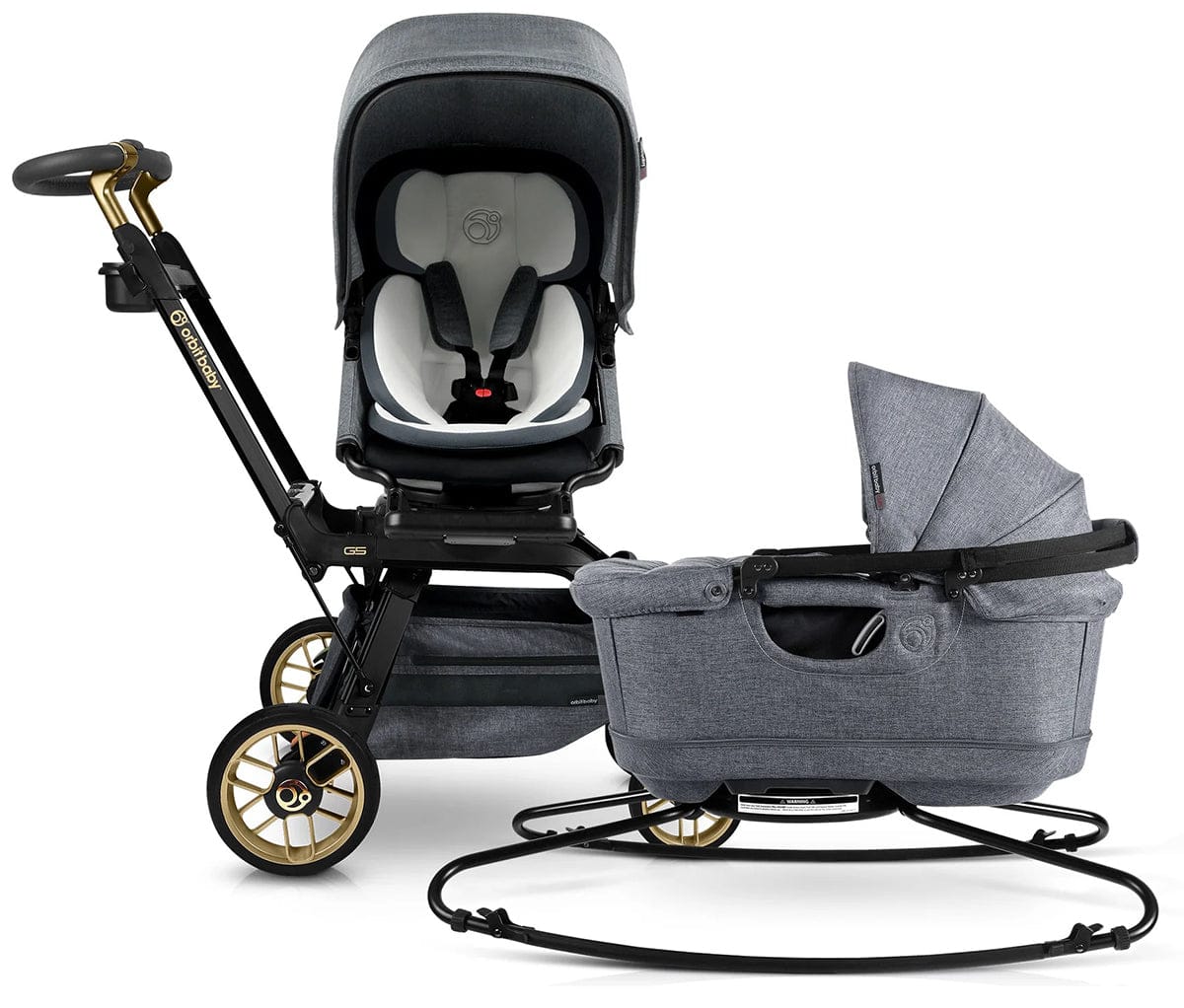 Orbit Baby G5 Stroll & Sleep Travel System - Black Luxe/Melange Grey - ORB156-B