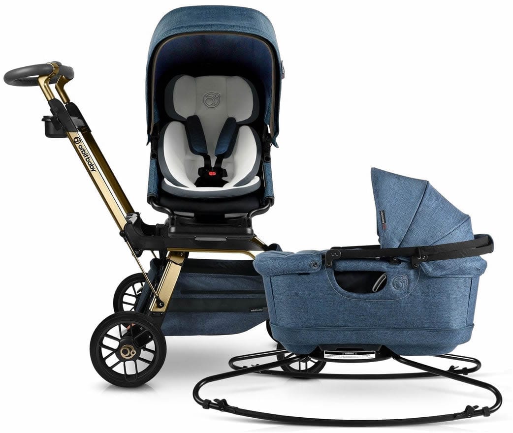 Orbit Baby G5 Stroll & Sleep Travel System - Gold/Melange Navy - ORB112-B