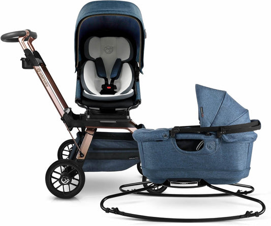 Orbit Baby G5 Stroll & Sleep Travel System - Rose Gold/Melange Navy - ORB032-B