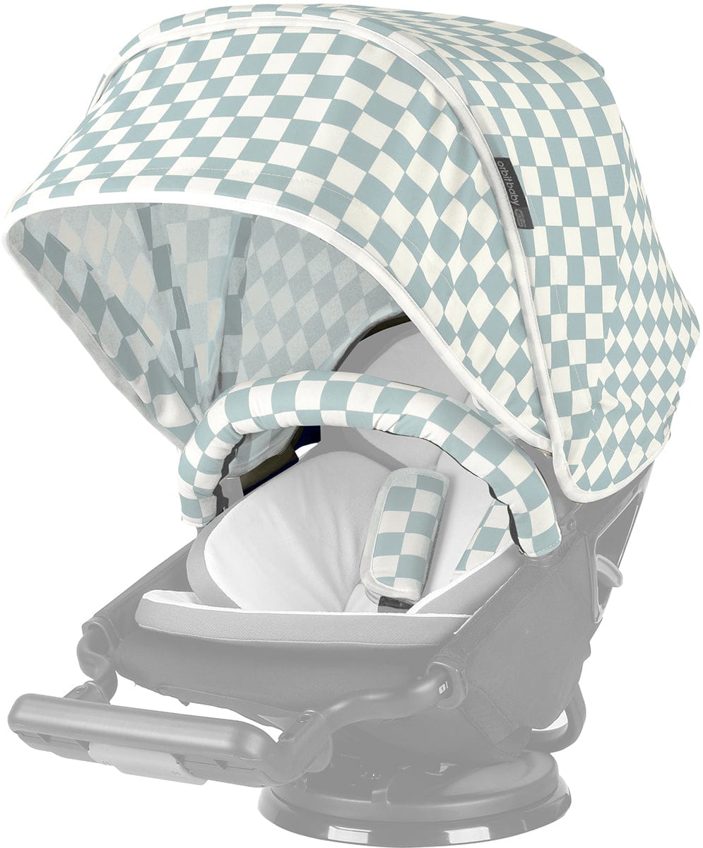 Orbit Baby G5 Stroller Canopy - Checkered Surf Spray - P735SC