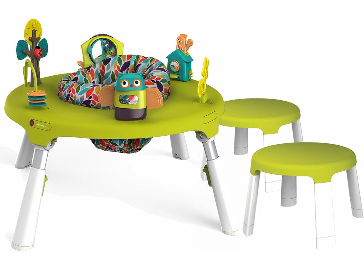 Oribel PortaPlay 4-in-1 Foldable Activity Center & Stools - Forest Friends - CY303-90001-STLS