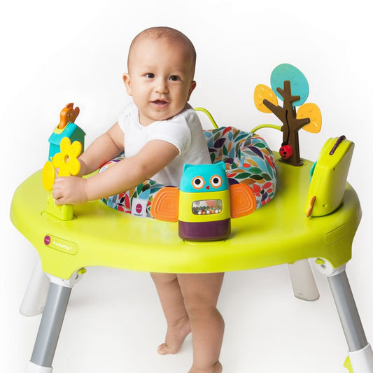 Oribel PortaPlay 4-in-1 Foldable Activity Center - Turn, Bounce, Play, Transform - Forest Friends - CY303-90001
