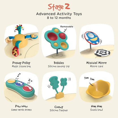 Oribel PortaPlay 4-in-1 Foldable Activity Center - Turn, Bounce, Play, Transform - Monsterland - CY303-90018-INT
