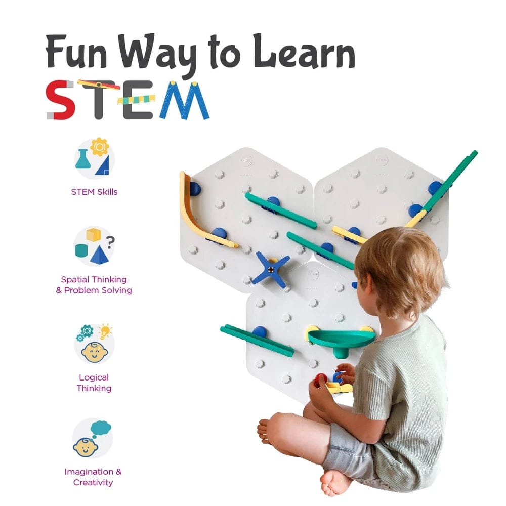Oribel VertiPlay STEM Marble Run Wall Toy - Crayon - OR858-90002