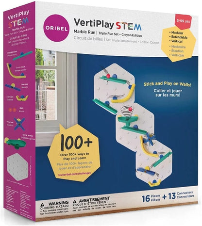 Oribel VertiPlay STEM Marble Run Wall Toy - Crayon - OR858-90002