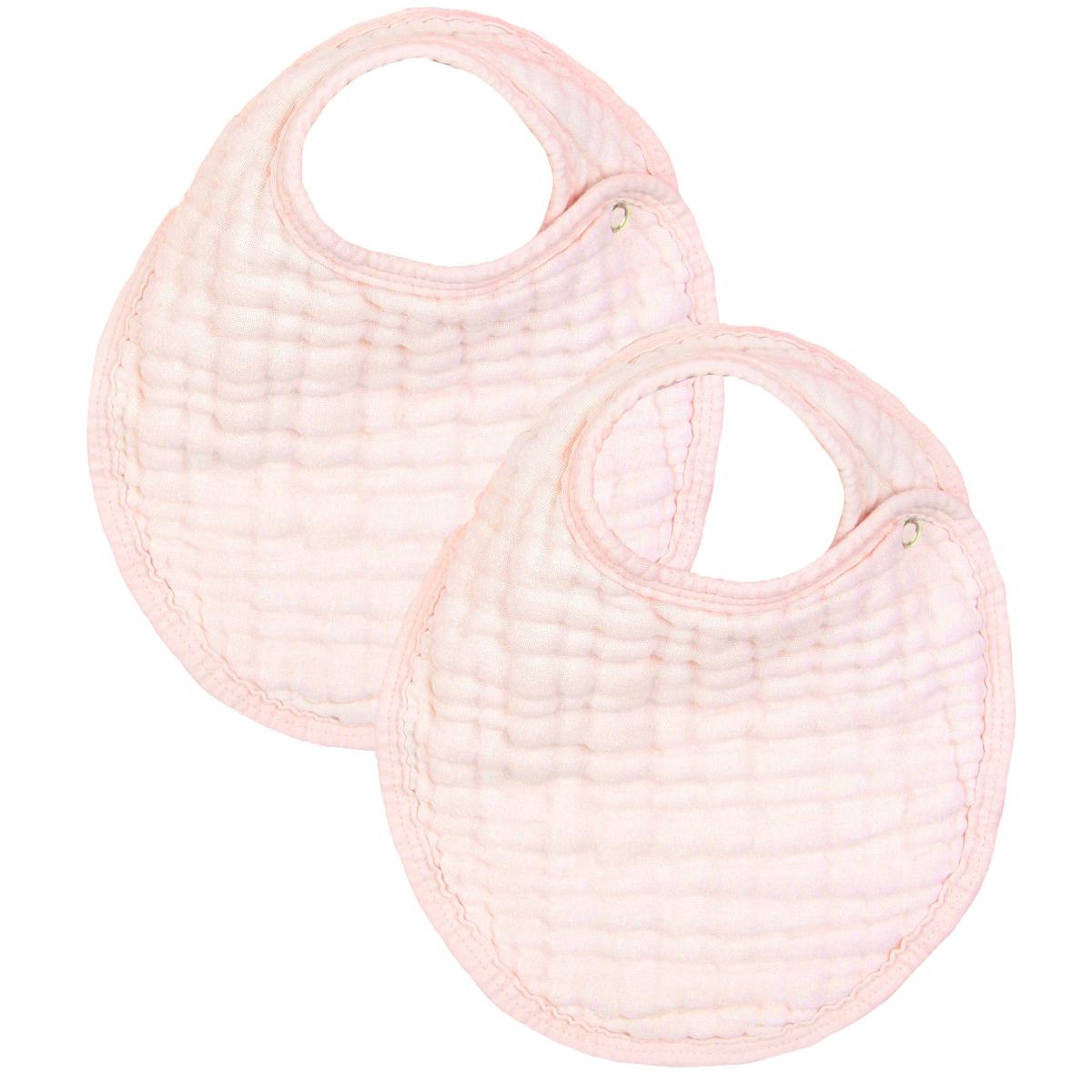 Lou Lou & Company Cloud Muslin Bib 2 pk - Blush