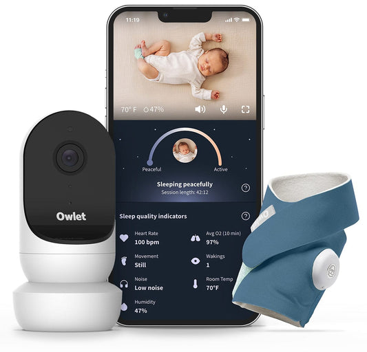 Owlet Cam 2 & Dream Sock Duo Smart Baby Monitoring System - Bedtime Blue - PS04N67BBK