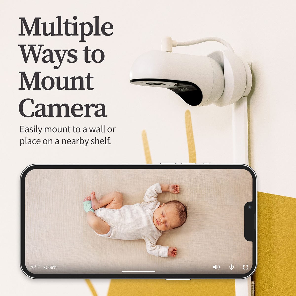 Owlet Cam 2 & Dream Sock Duo Smart Baby Monitoring System - Dusty Rose - PS04N20BBK