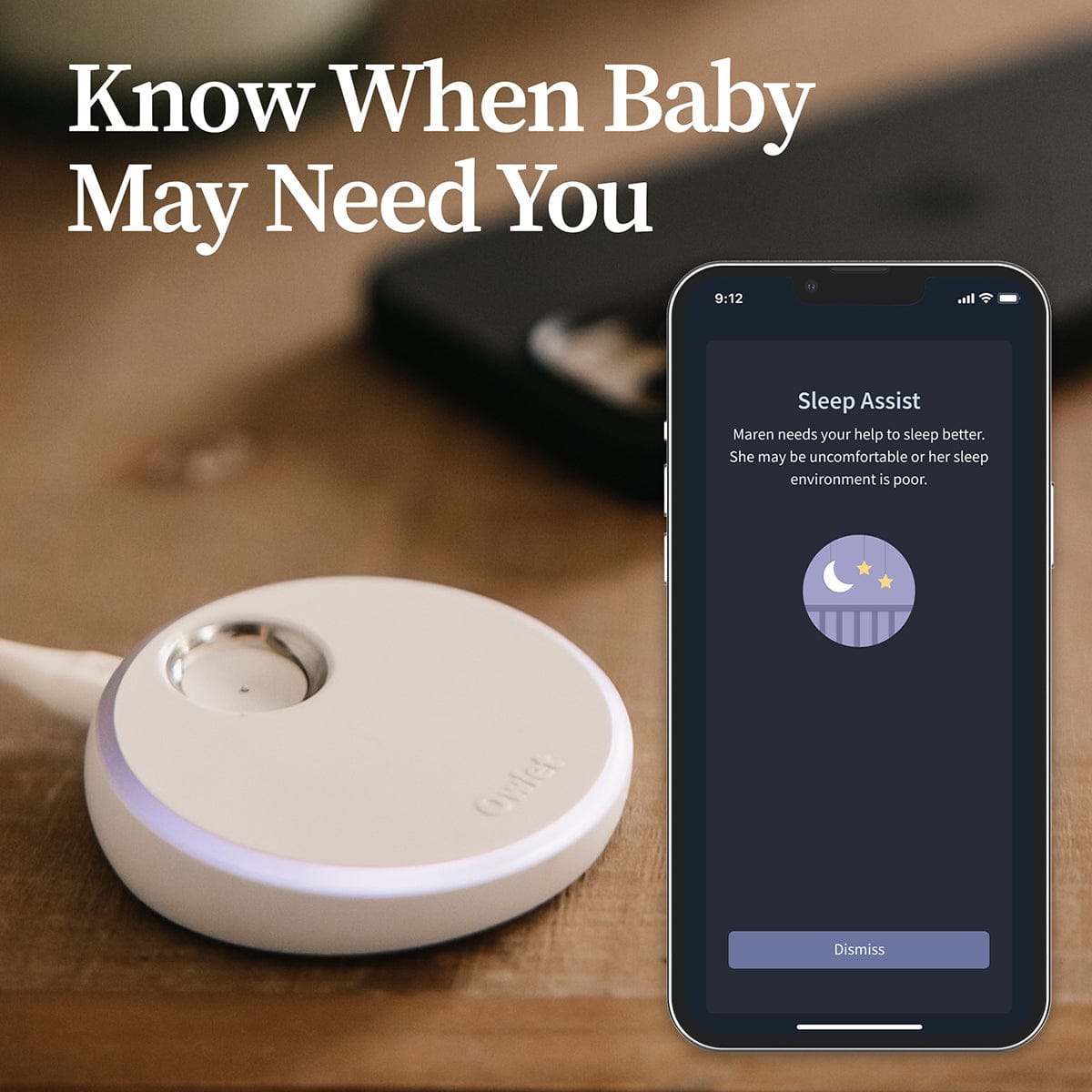 Owlet Cam 2 & Dream Sock Duo Smart Baby Monitoring System - Dusty Rose - PS04N20BBK