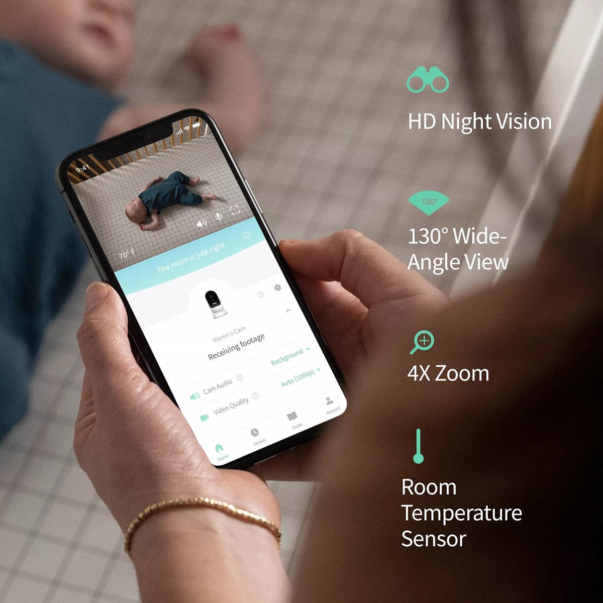 Owlet Cam Smart HD Video Baby Monitor - BC04NNBBYH