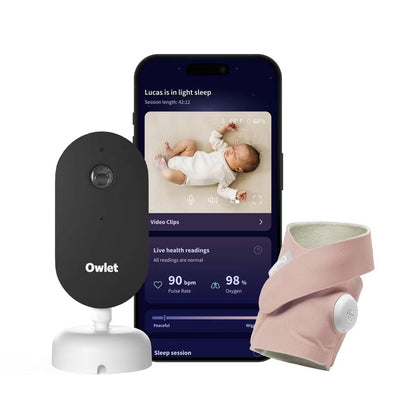 Owlet Dream Duo (Gen 3) Smart Baby Monitoring System - Dusty Rose - PS03NWDUSN