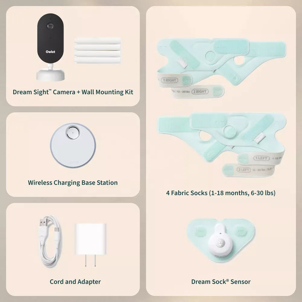 Owlet Dream Duo (Gen 3) Smart Baby Monitoring System - Dusty Rose - PS03NWDUSN