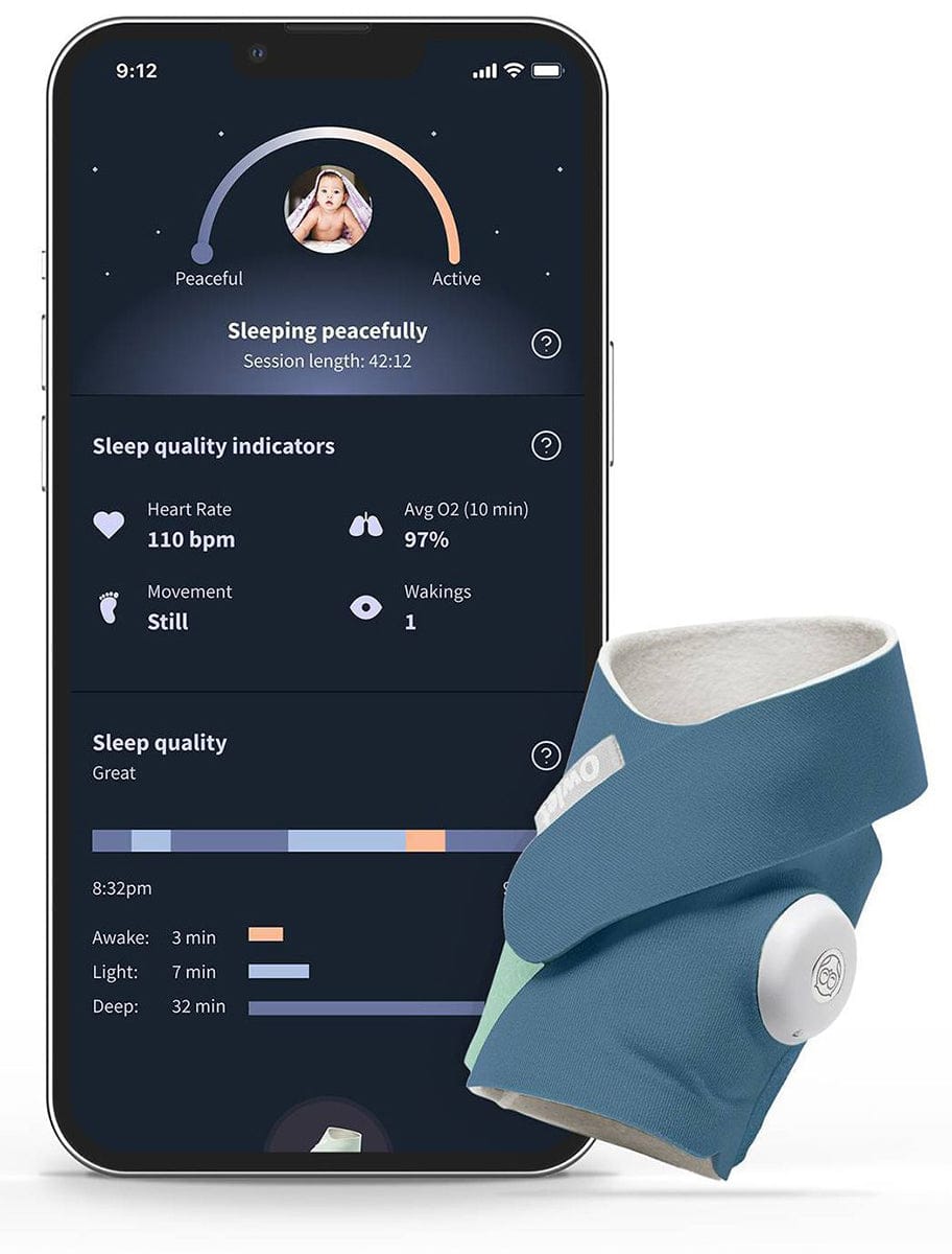 Owlet Dream Sock Smart Baby Monitor - Bedtime Blue - BM06N67MCJ