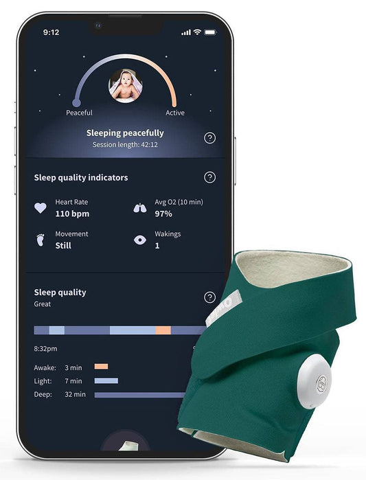 Owlet Dream Sock Smart Baby Monitor - Deep Sea Green - BM06N55MCJ