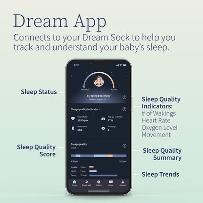 Owlet Dream Sock Smart Baby Monitor - Dusty Rose - BM06N20MCJ