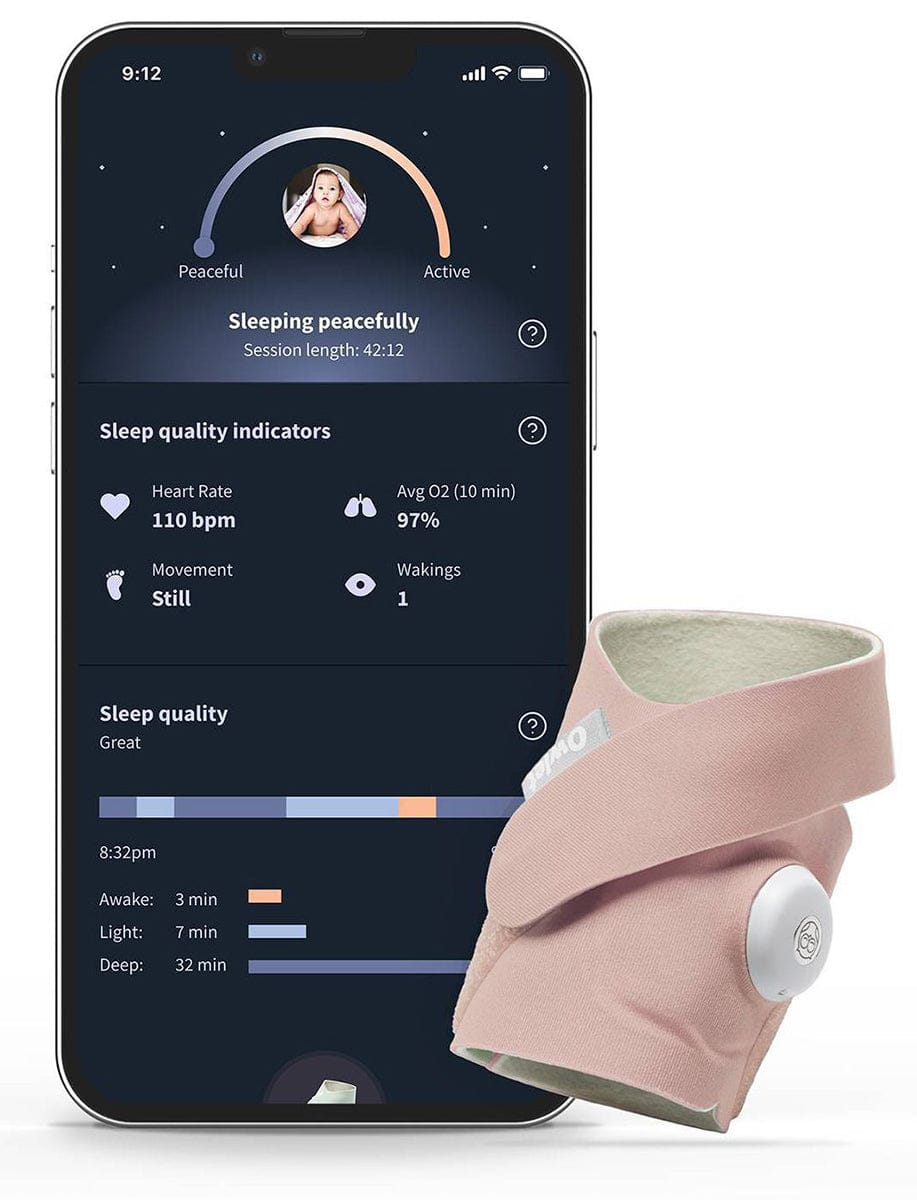 Owlet Dream Sock Smart Baby Monitor - Dusty Rose - BM06N20MCJ