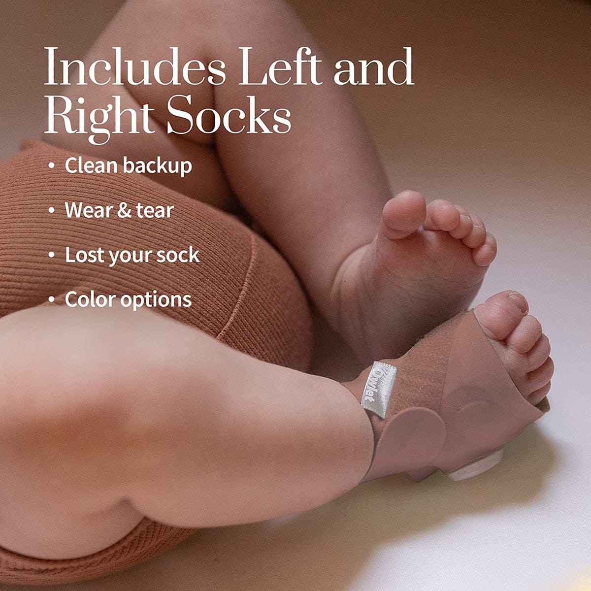 Owlet Fabric Accessory Sock Set for Smart Sock 3 - Dusty Rose - SKS6L20BBYH