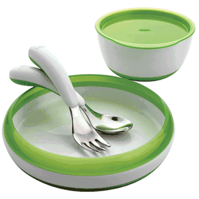 OXO Tot 4 Piece Feeding Set in Green
