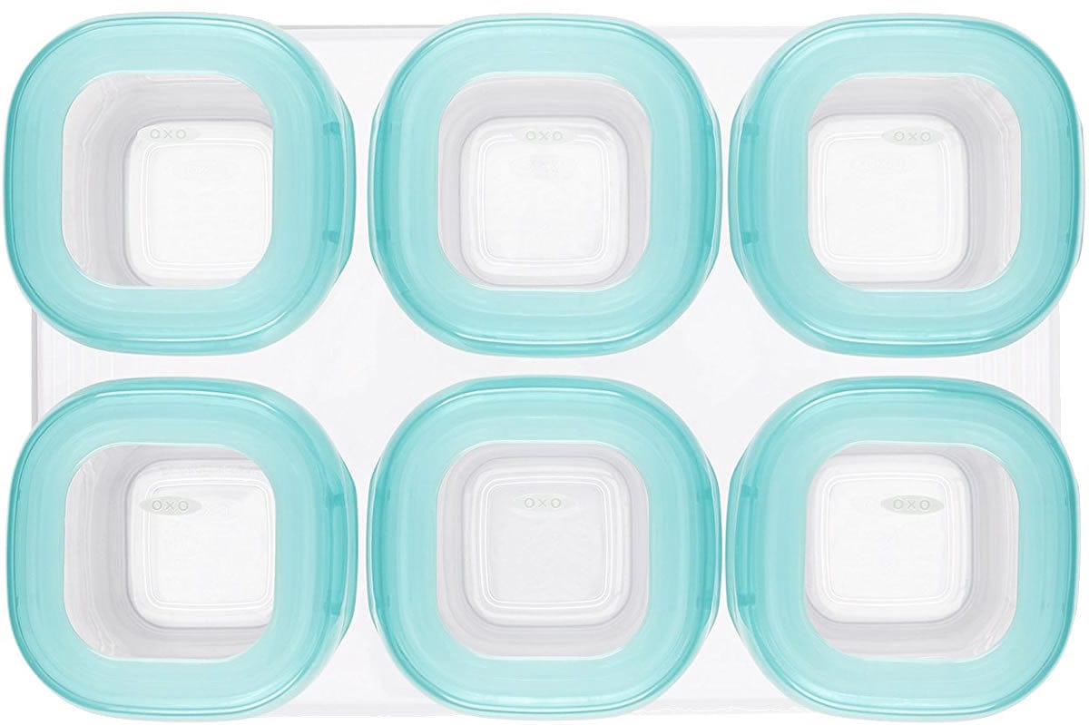 OXO Tot Baby Blocks Freezer Storage Containers, 2 oz - Aqua - 61114400