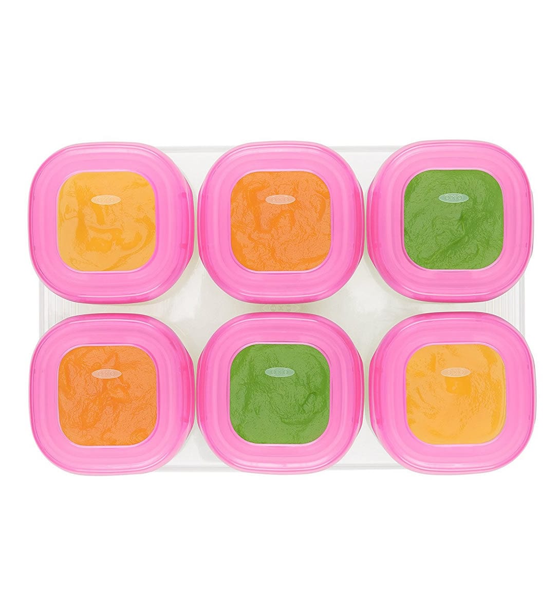 OXO Tot Baby Blocks Freezer Storage Containers, 2 oz - Pink - 61114300