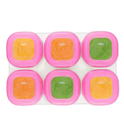 OXO Tot Baby Blocks Freezer Storage Containers, 2 oz - Pink - 61114300