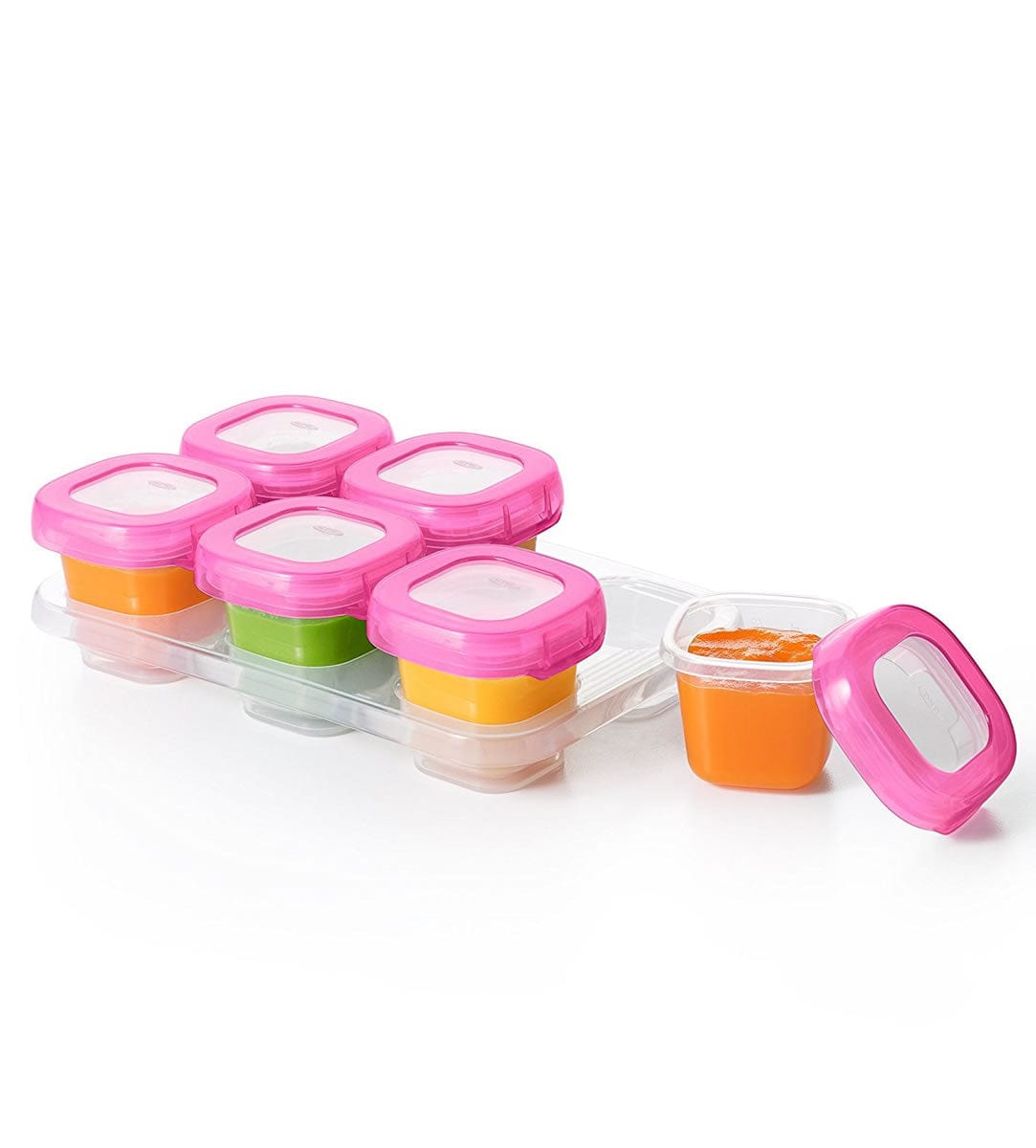 OXO Tot Baby Blocks Freezer Storage Containers, 2 oz - Pink - 61114300