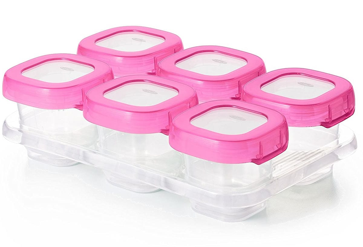 OXO Tot Baby Blocks Freezer Storage Containers, 2 oz - Pink - 61114300