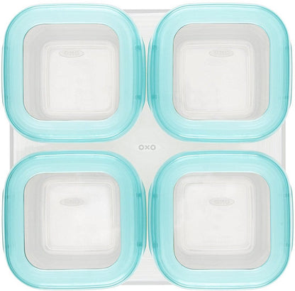 OXO Tot Baby Blocks Freezer Storage Containers, 4 oz - Aqua - 61114600