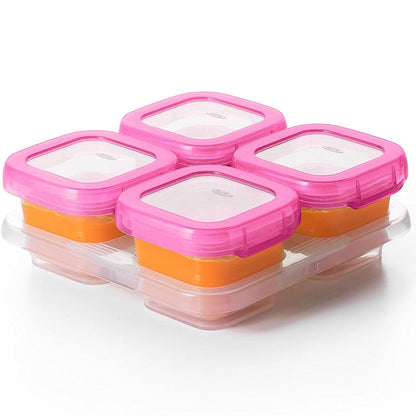 OXO Tot Baby Blocks Freezer Storage Containers, 4 oz - Pink - 61114500