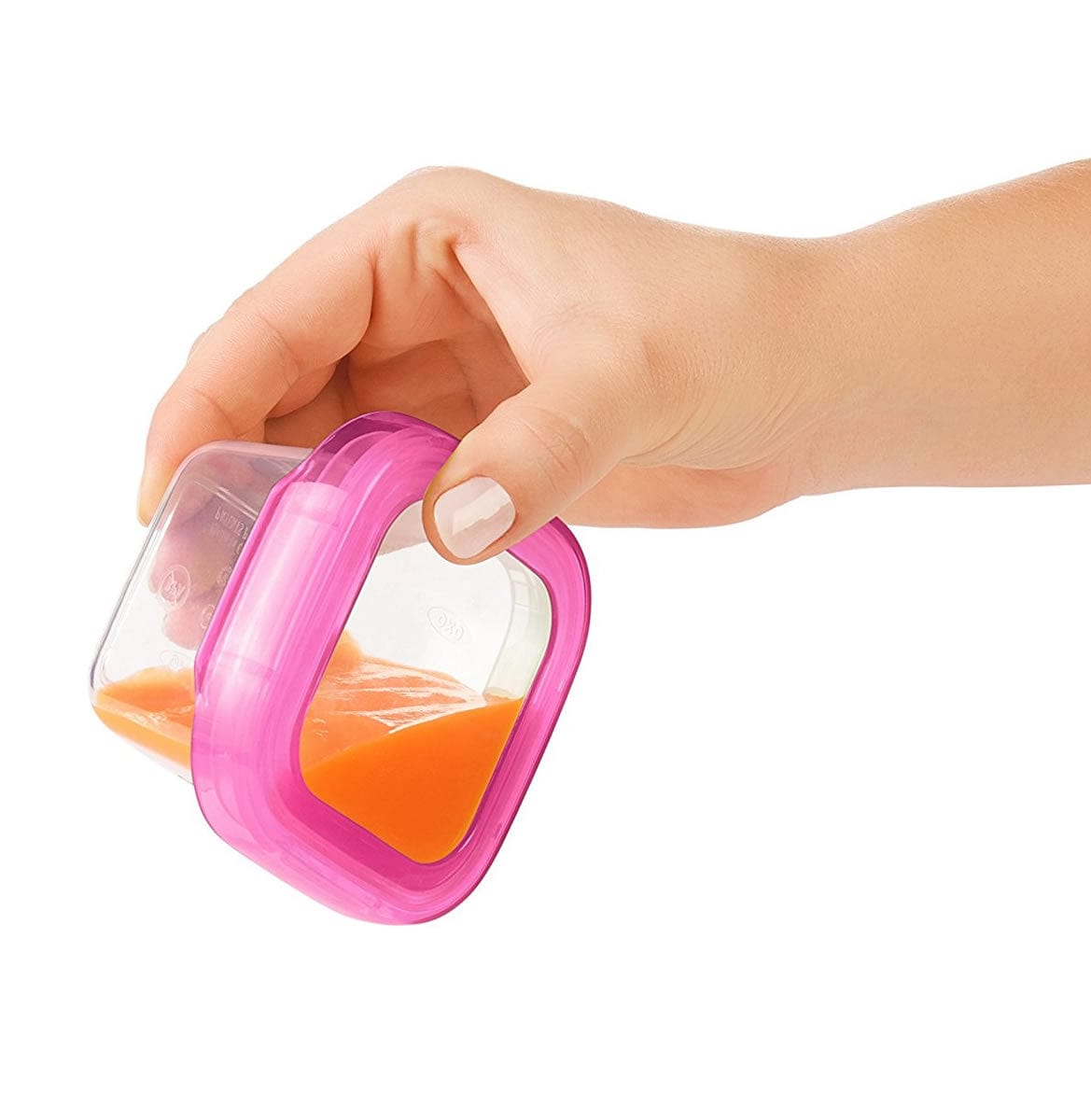 OXO Tot Baby Blocks Freezer Storage Containers, 4 oz - Pink - 61114500