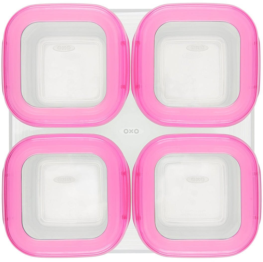 OXO Tot Baby Blocks Freezer Storage Containers, 4 oz - Pink - 61114500