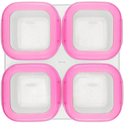 OXO Tot Baby Blocks Freezer Storage Containers, 4 oz - Pink - 61114500