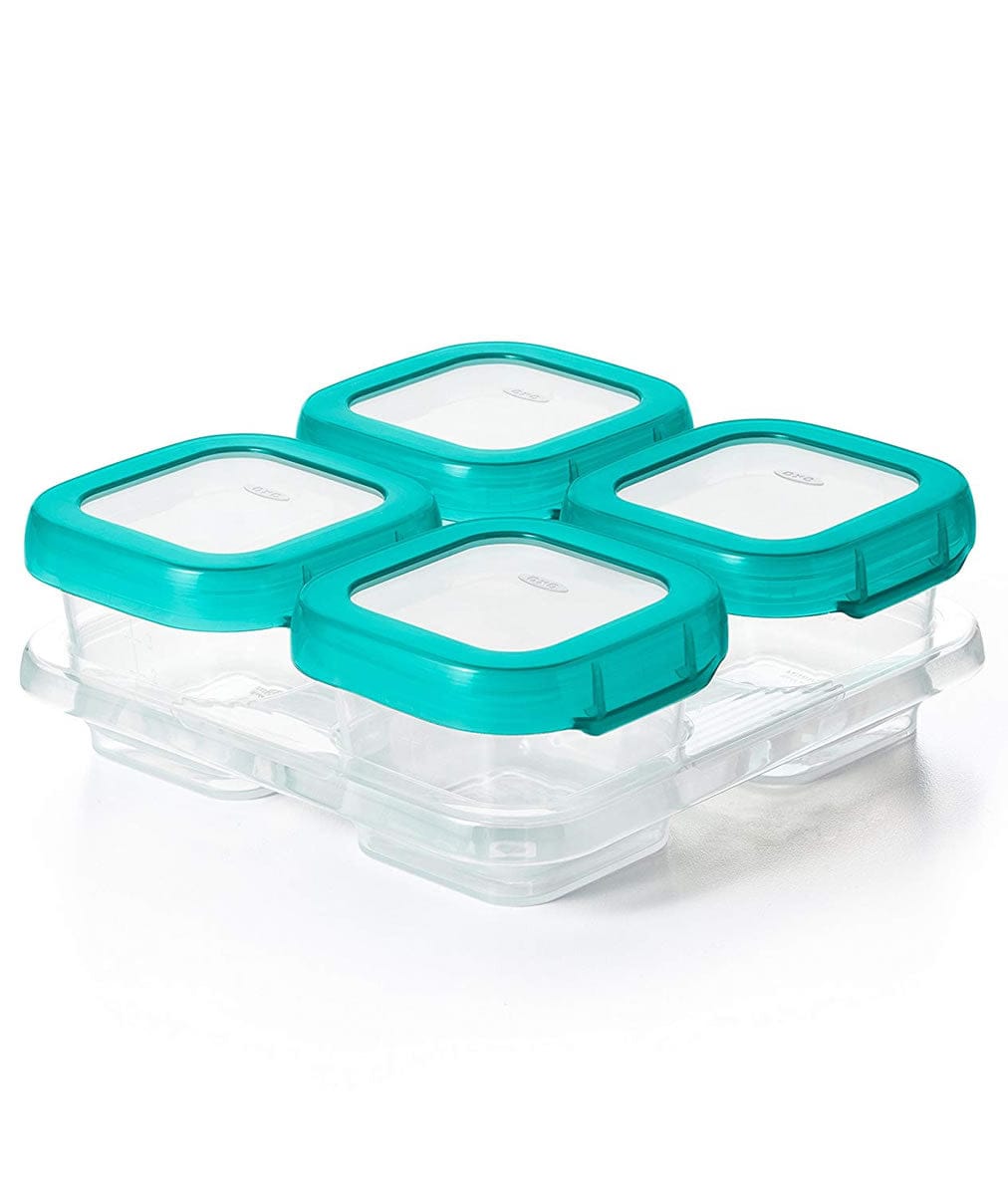 OXO Tot Baby Blocks Freezer Storage Containers, 4 oz - Teal - 61130000
