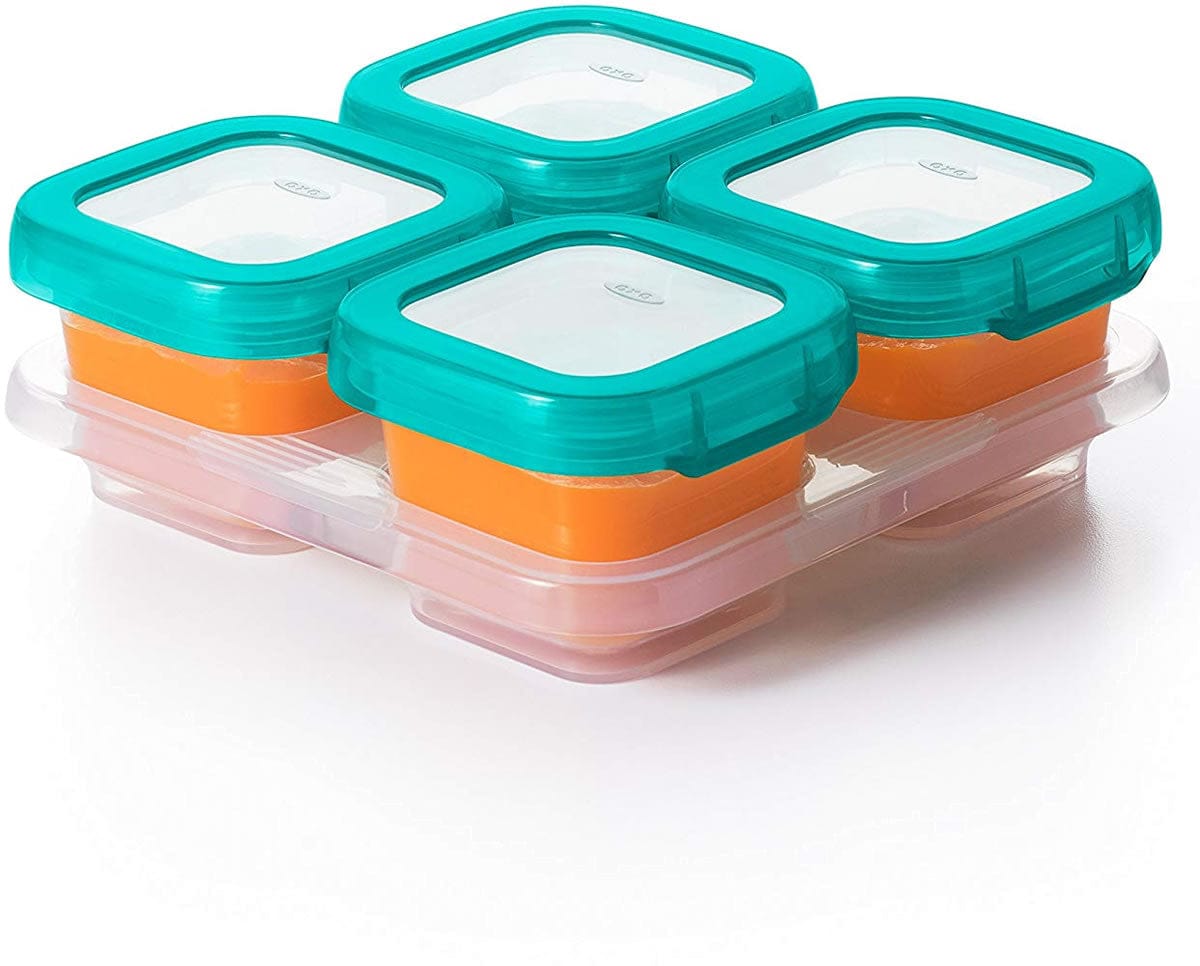OXO Tot Baby Blocks Freezer Storage Containers, 4 oz - Teal - 61130000