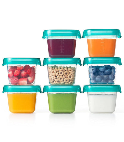 OXO Tot Baby Blocks Freezer Storage Containers, 6 Oz - Teal - 61120200