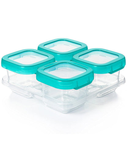 OXO Tot Baby Blocks Freezer Storage Containers, 6 Oz - Teal - 61120200