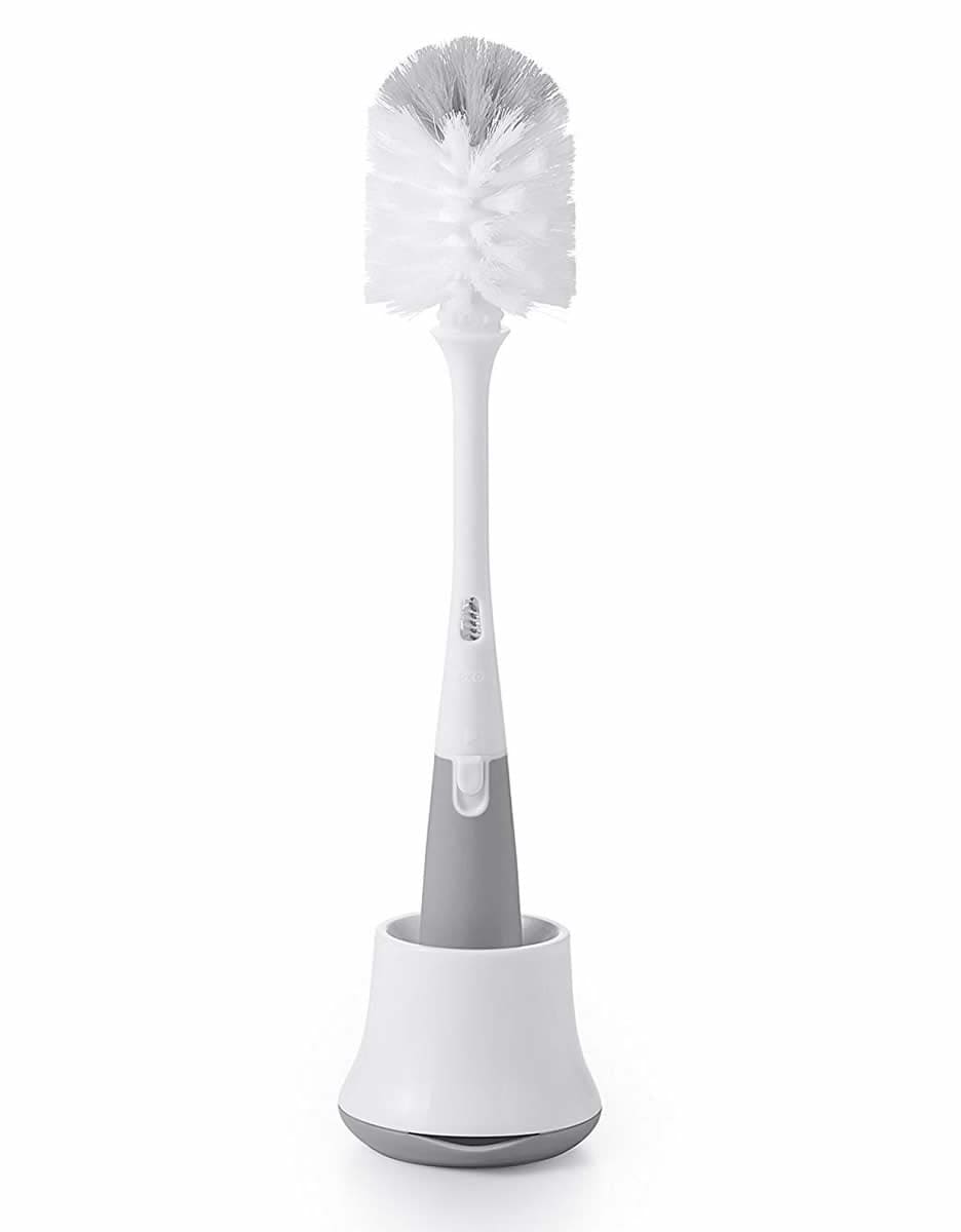 OXO Tot Bottle Brush with Nipple Cleaner & Stand - Gray