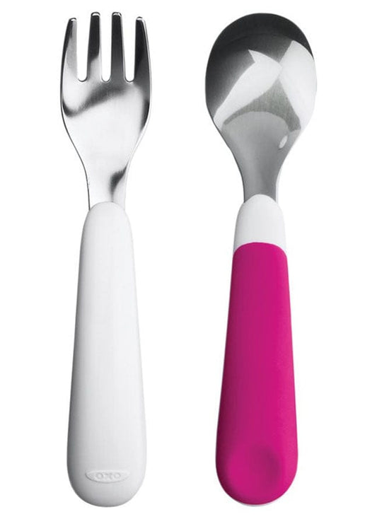 OXO Tot Fork & Spoon Set - Pink - 6124100