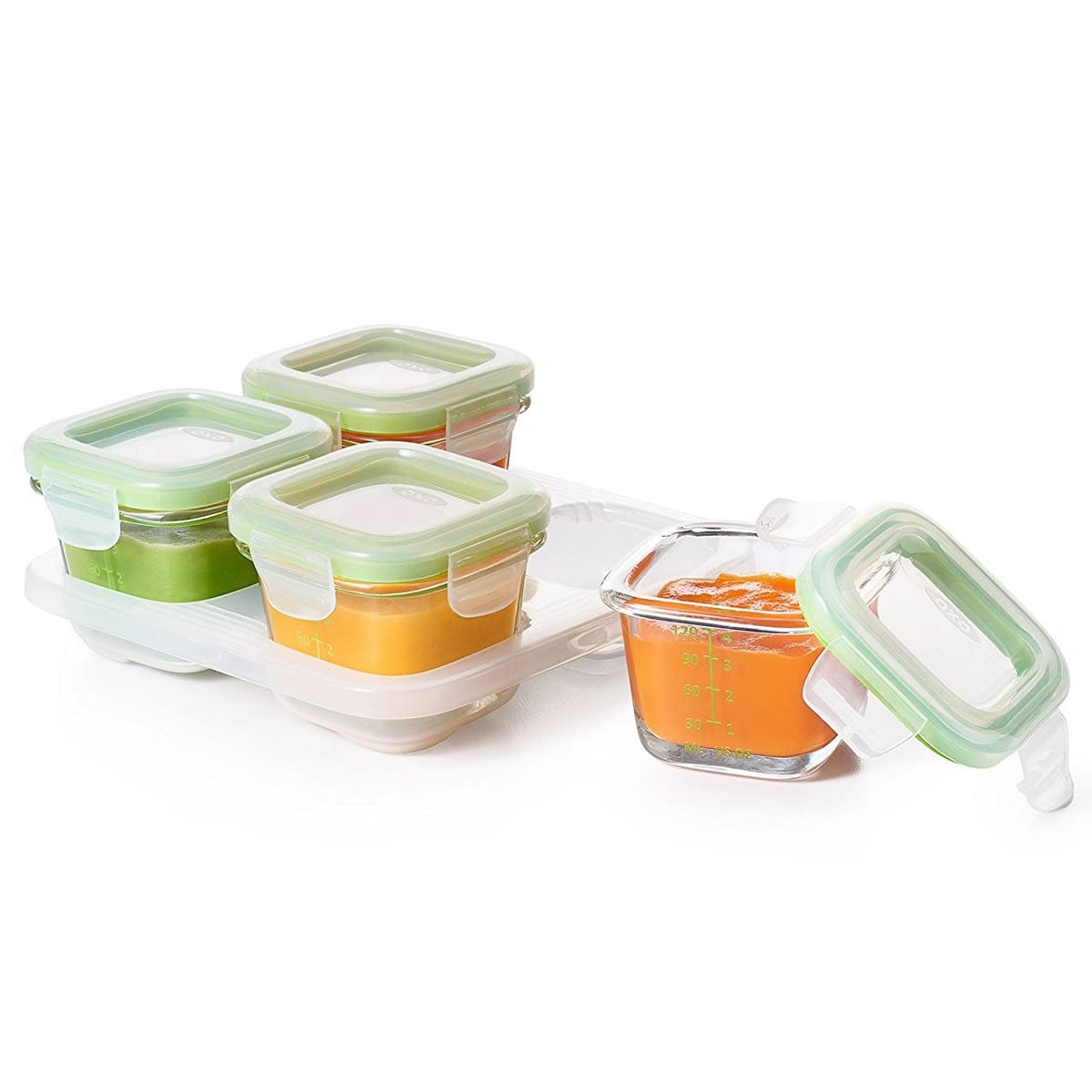 OXO Tot Glass Baby Blocks, 4 oz - Green - 61114800